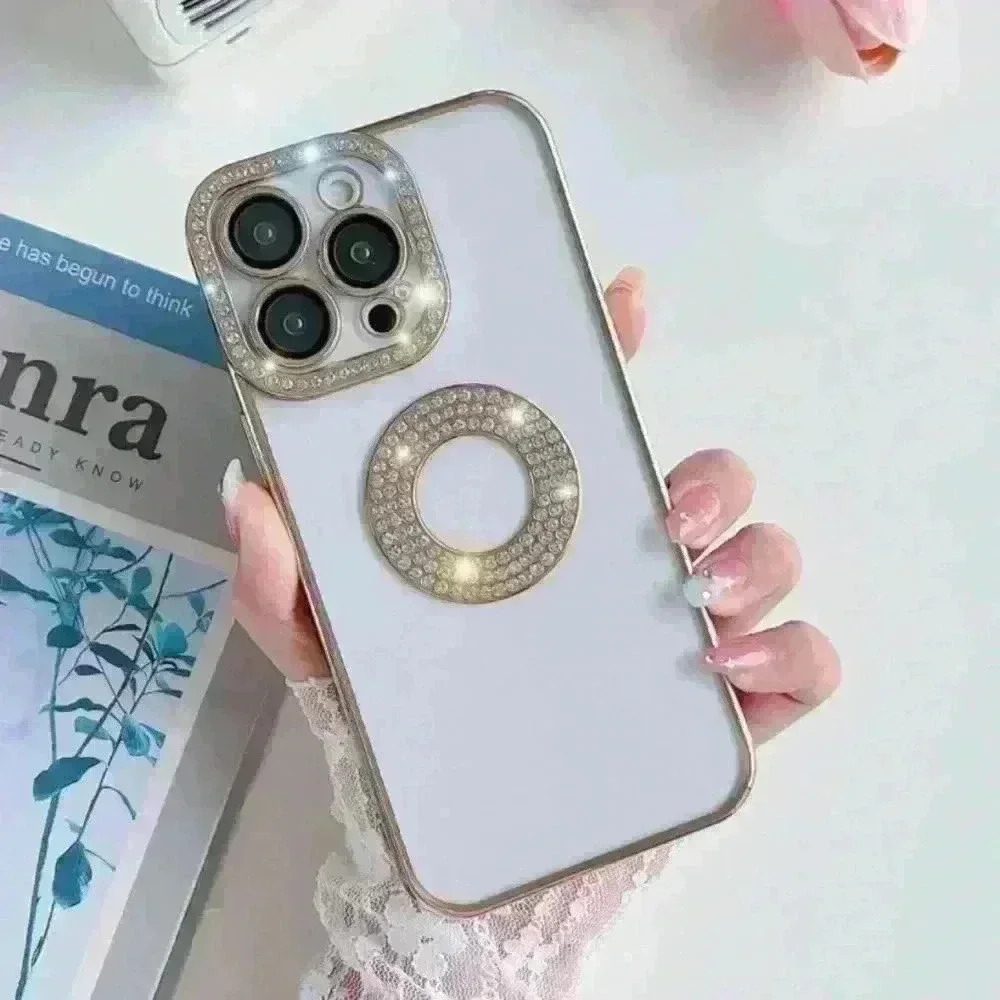 iPhone 14 Pro Diamond Case, Clear Glitter Shiny Shockproof